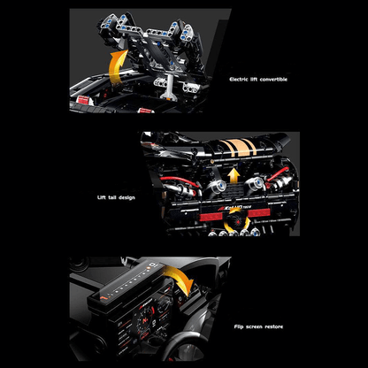 Black V8 720s Spider Supercar | 3657pcs