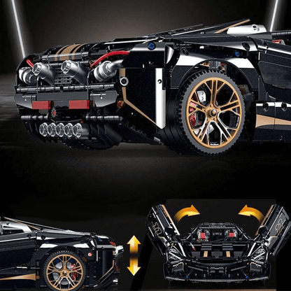 Black V8 720s Spider Supercar | 3657pcs