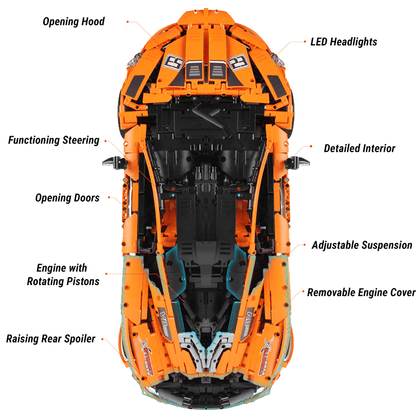 Orange Hybrid Hypercar P1 | 3228pcs