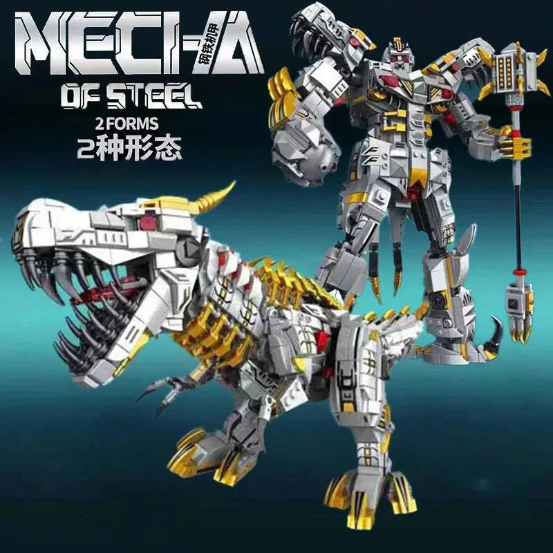 Mecha Iron Grimlock Dinosaur Transformers Bricks Toy | 1376pcs