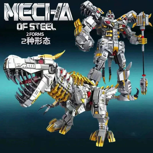 Mecha Iron Grimlock Dinosaur Transformers Bricks Toy | 1376pcs