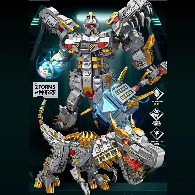 Mecha Iron Grimlock Dinosaur Transformers Bricks Toy | 1376pcs