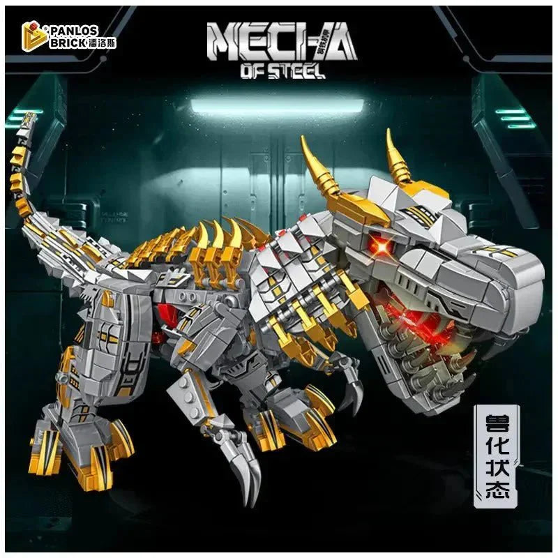 Mecha Iron Grimlock Dinosaur Transformers Bricks Toy | 1376pcs
