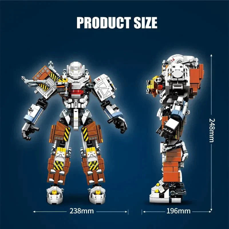 Mecha MU2 Heavy Defense White Shark Robot Bricks Toy | 1495pcs