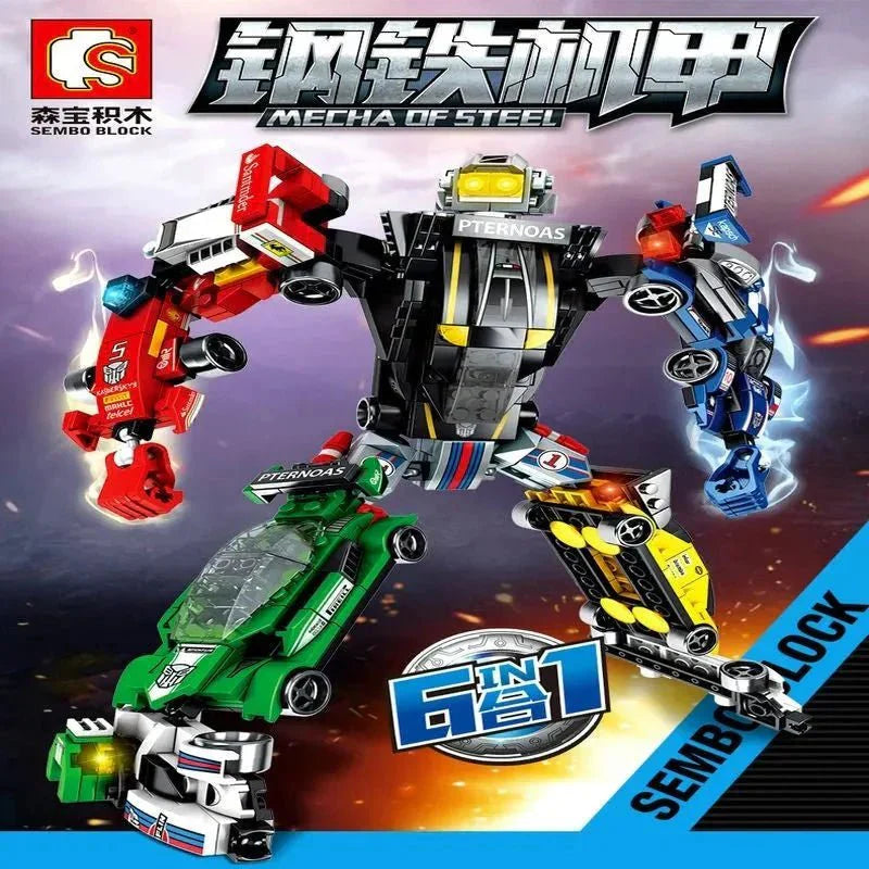 Mechanical Transformation Robot Racing Car Bricks Toy | 657pcs