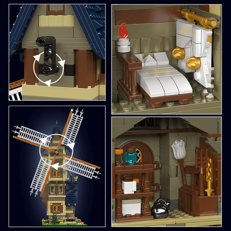 Middle Ages Windmill | 1583pcs