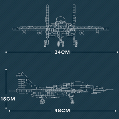 MiG Gurevich MIG-29 Fighter | 1386pcs