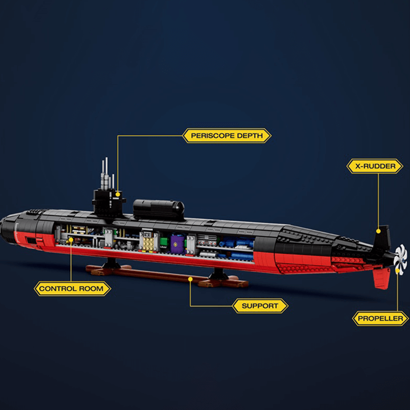 Military Los Angeles-Class SSN Submarine | 2987pcs