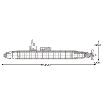 Military Los Angeles-Class SSN Submarine | 2987pcs