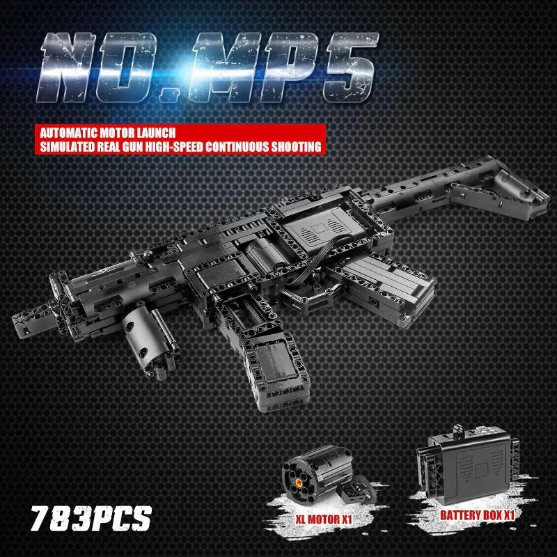 Military Motorized MP5 SMG | 796pcs