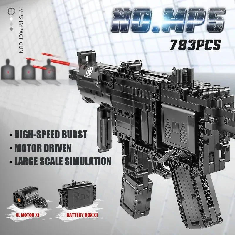 Military Motorized MP5 SMG | 796pcs