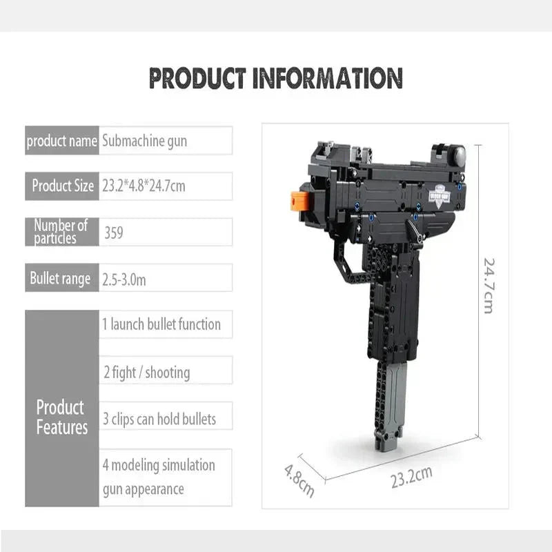 Military UZI SMG | 359pcs