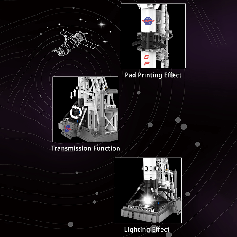 Moon Landing Program Rocket X | 868pcs