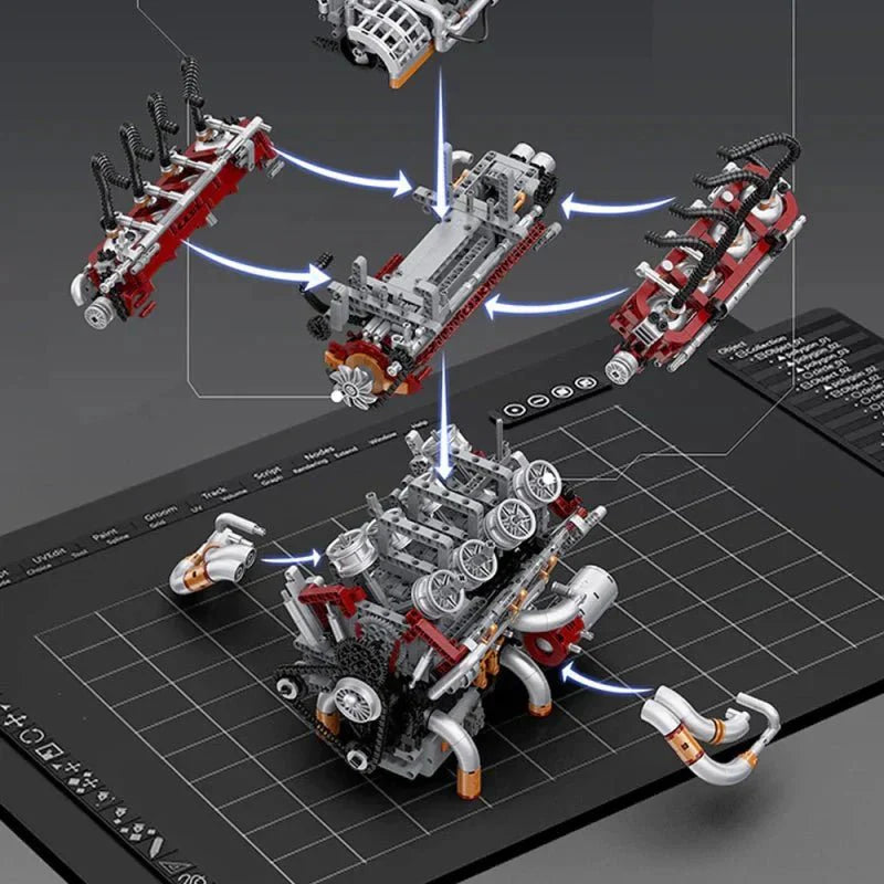 Motorised Muscle V8 | 2347pcs
