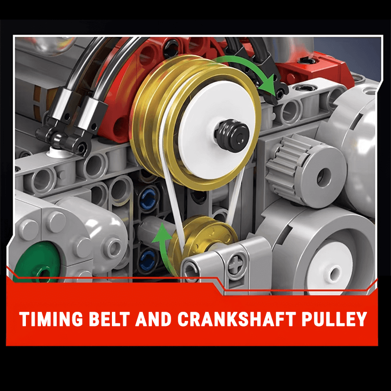 Motorized Flat-6 Boxer Engine | 608pcs