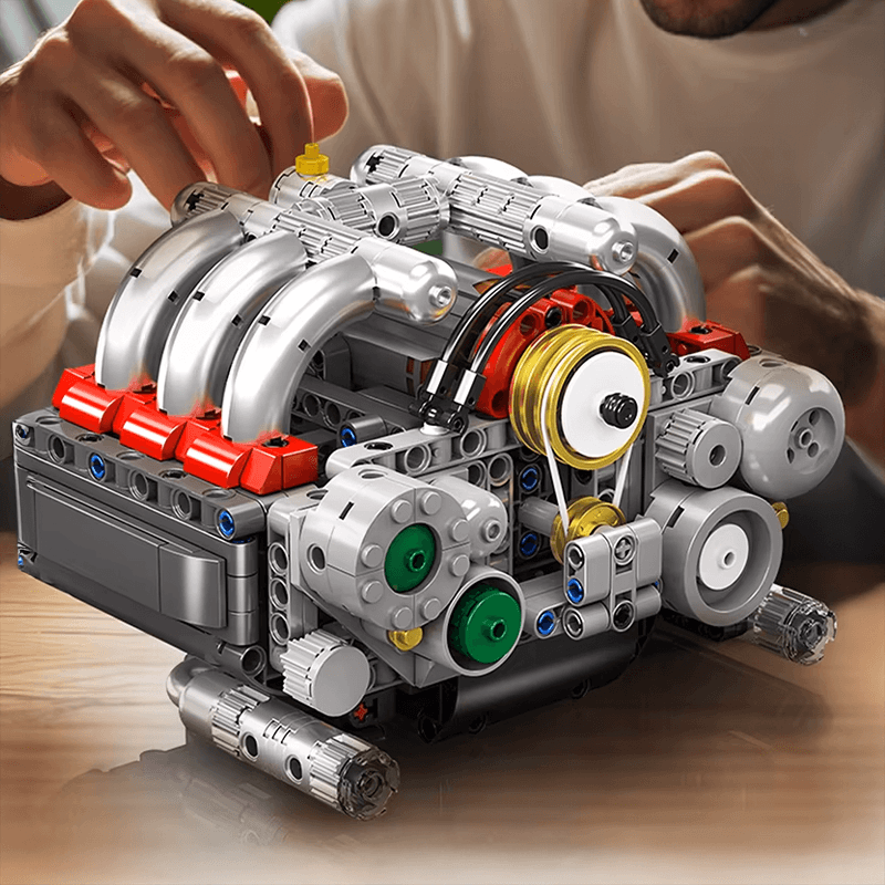 Motorized Flat-6 Boxer Engine | 608pcs