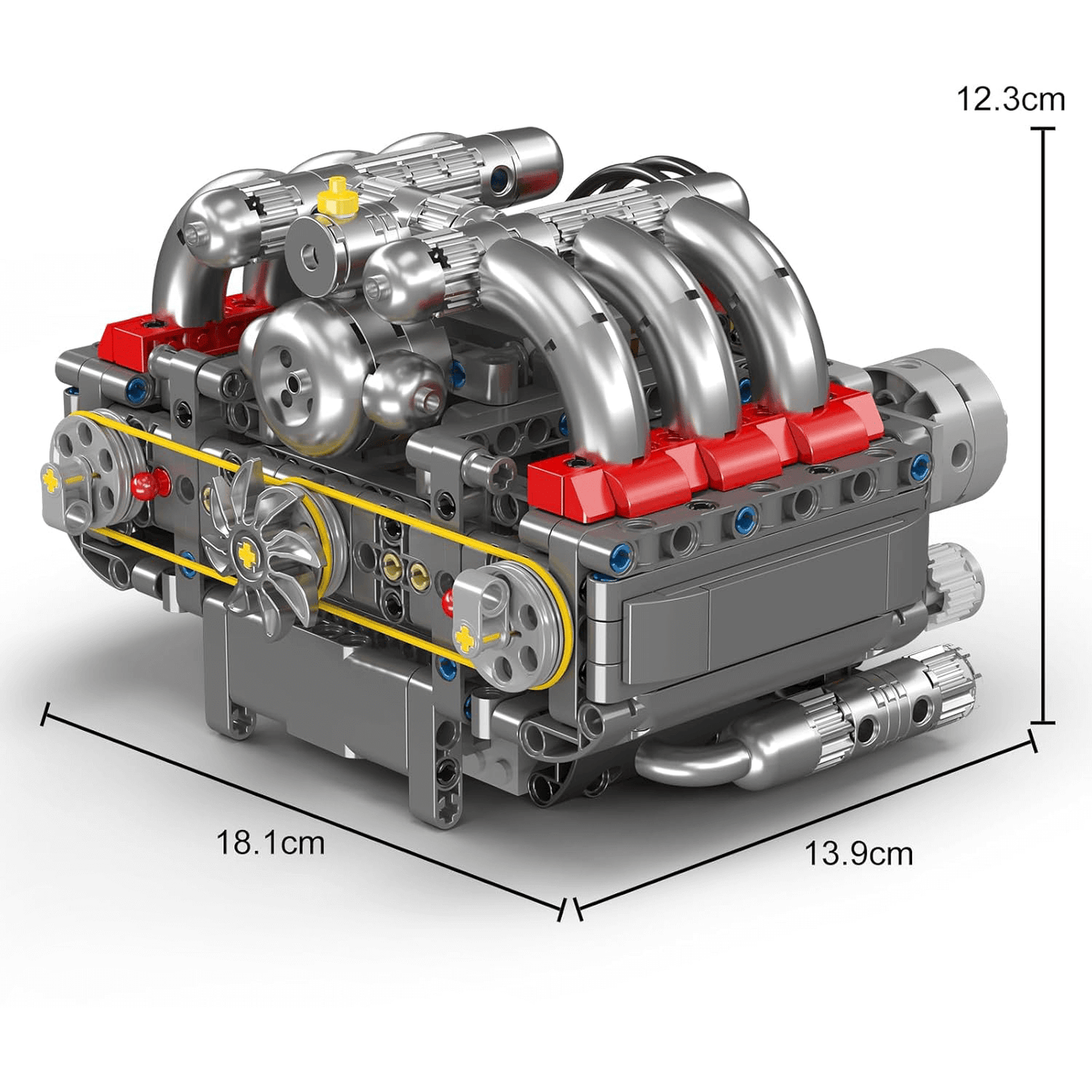 Motorized Flat-6 Boxer Engine | 608pcs