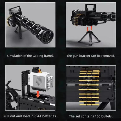 Motorized Military Gatling Cannon | 1524pcs