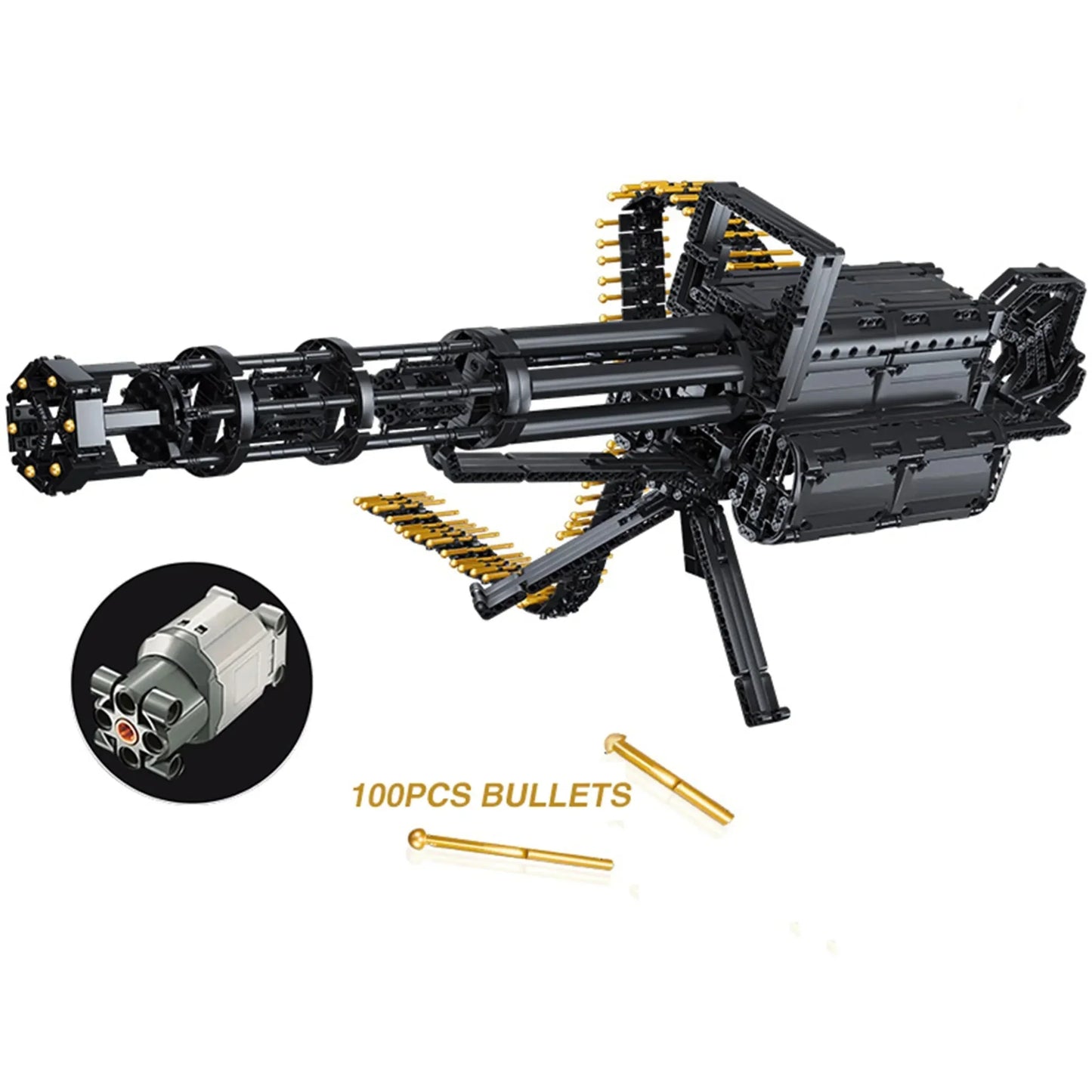 Motorized Military Gatling Cannon | 1524pcs