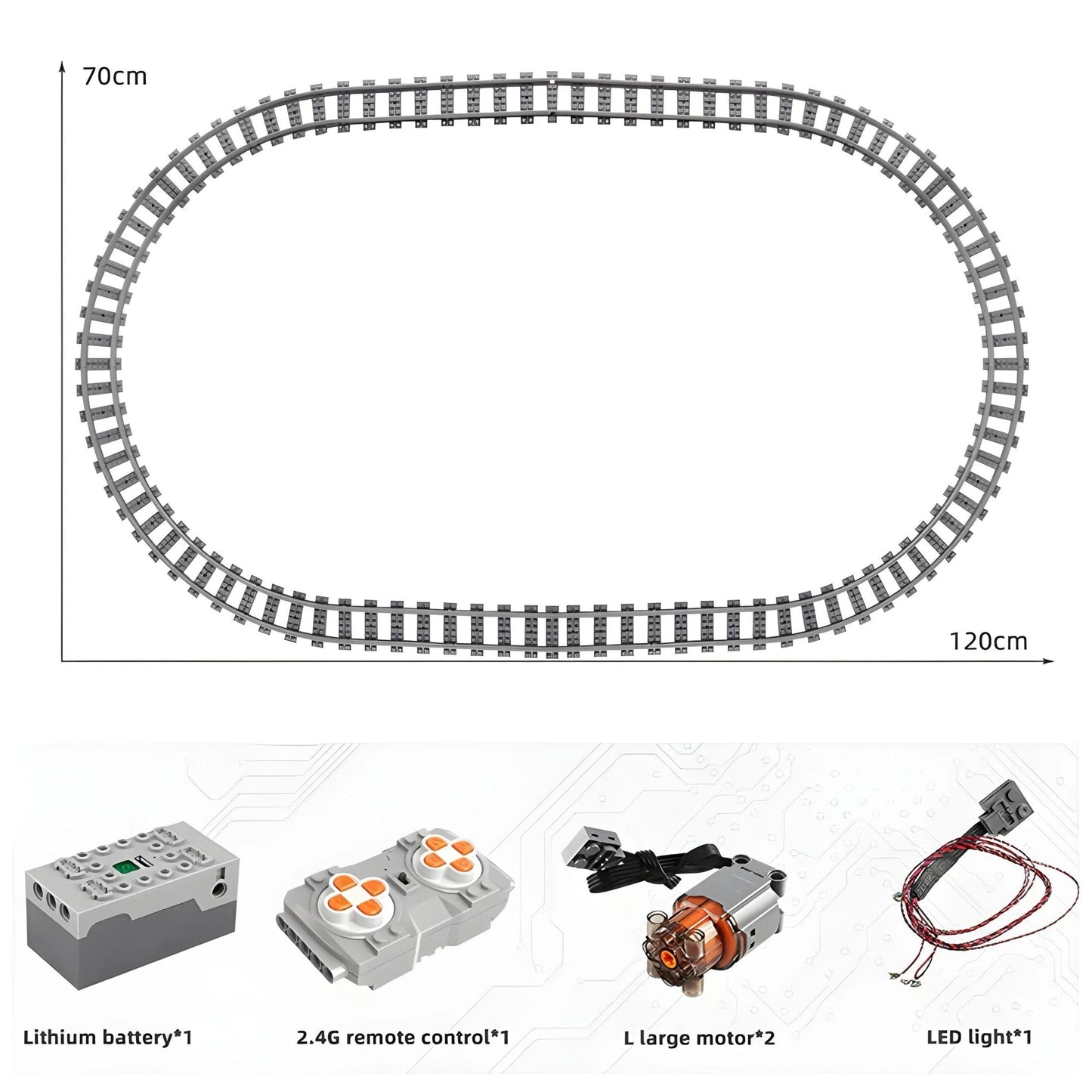 Motorized Steam Train | 1552pcs