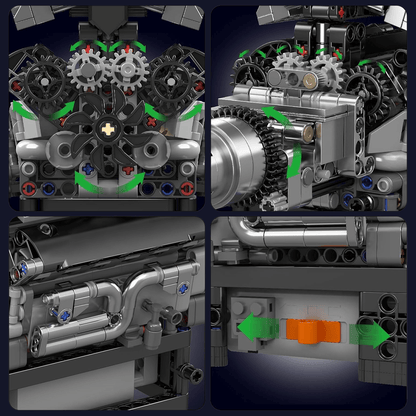 Motorized V12 Show Engine | 732pcs