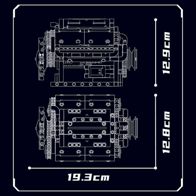 Motorized V8 Muscle Engine | 534pcs