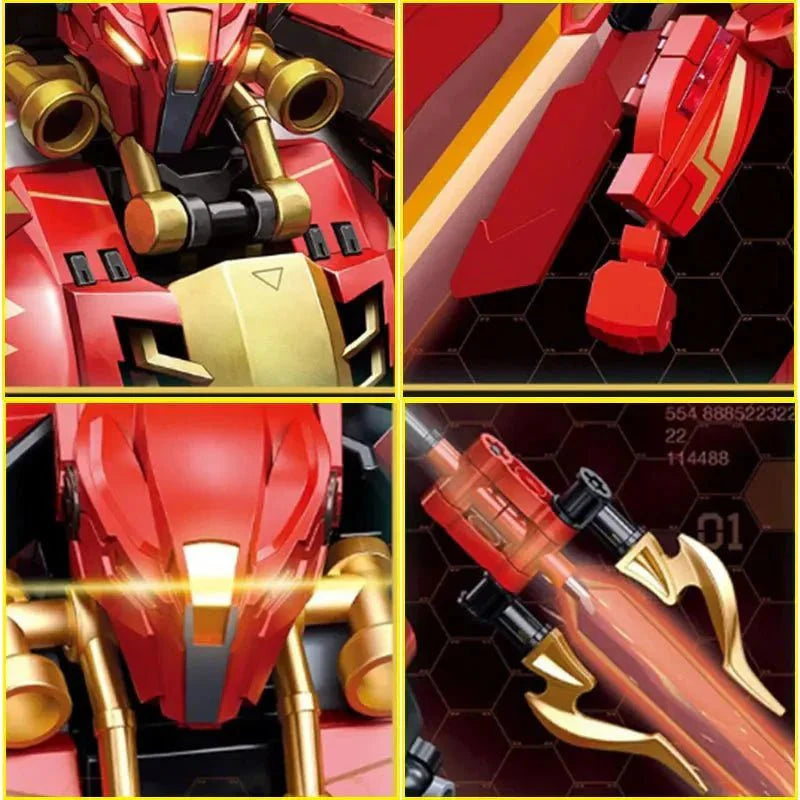 Movie Halberd Athena Transforming Mecha Robot Bricks Toy | 511pcs