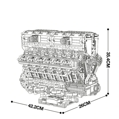 Naturally Aspired V12 Engine | 4719pcs
