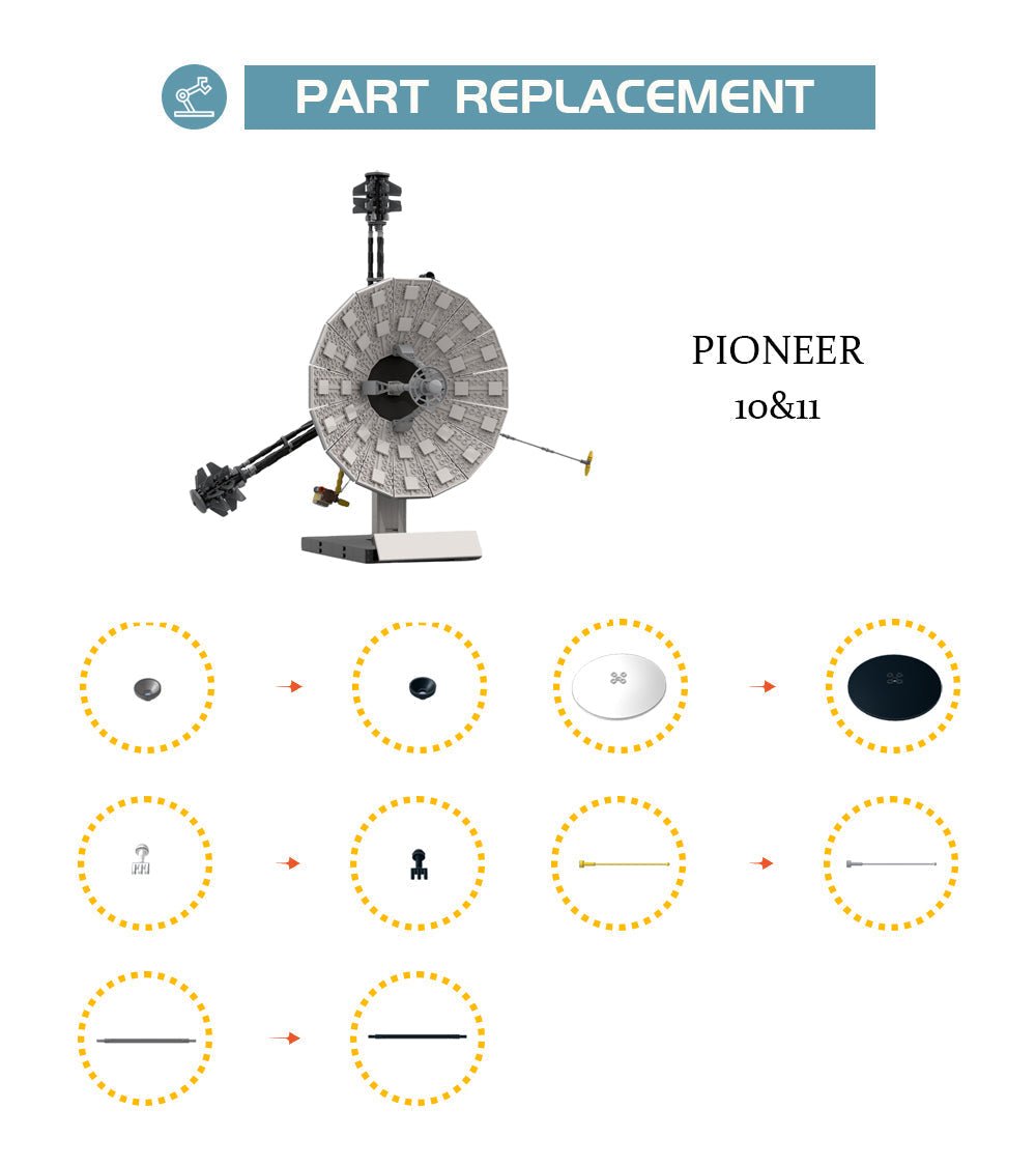 Pioneer 10 & 11 Spacecraft | 1543pcs