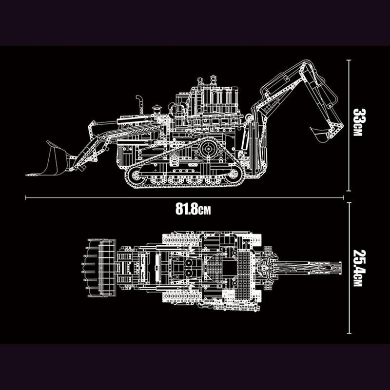 RC Pneumatic Bulldozer | 3963pcs