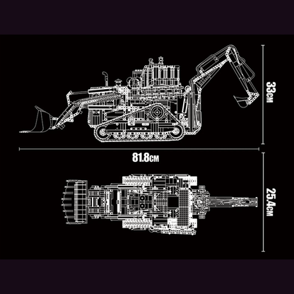 RC Pneumatic Bulldozer | 3963pcs