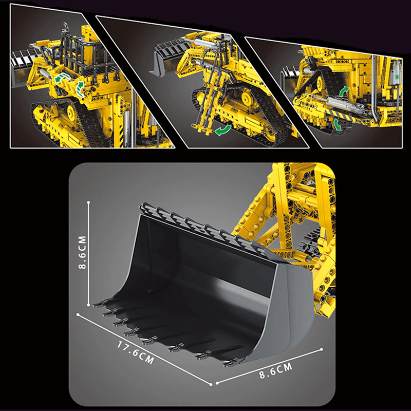 RC Pneumatic Bulldozer | 3963pcs