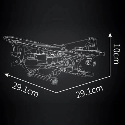 Racing Biplane American Style | 540pcs