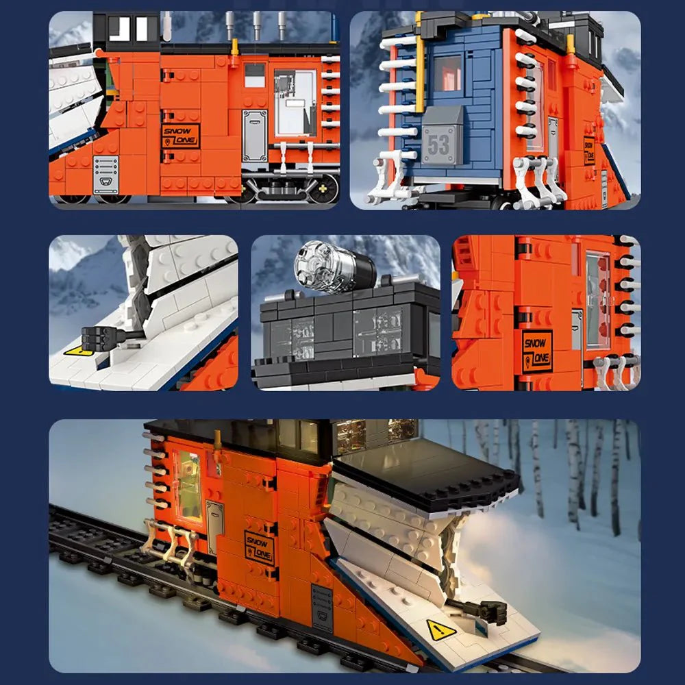 Rail Snowplow Train | 945pcs