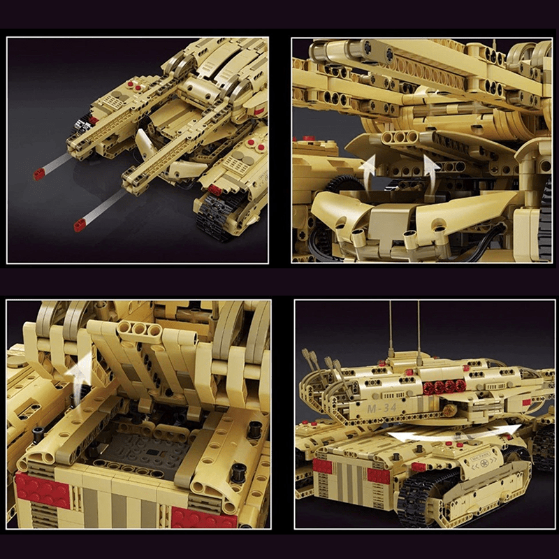 Remote Controlled Army 4 Track Tank | 3295pcs