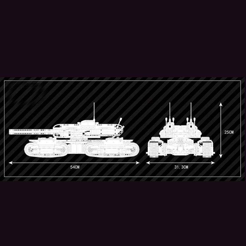 Remote Controlled Army 4 Track Tank | 3295pcs