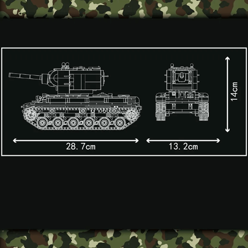 Remote controlled KV-2 tank | 897pcs