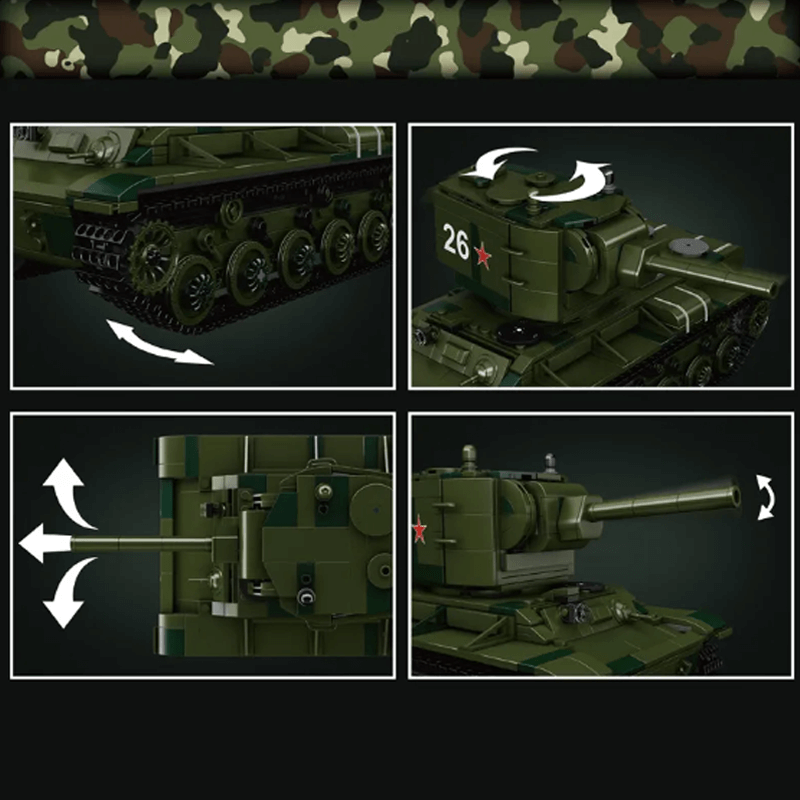 Remote controlled KV-2 tank | 897pcs