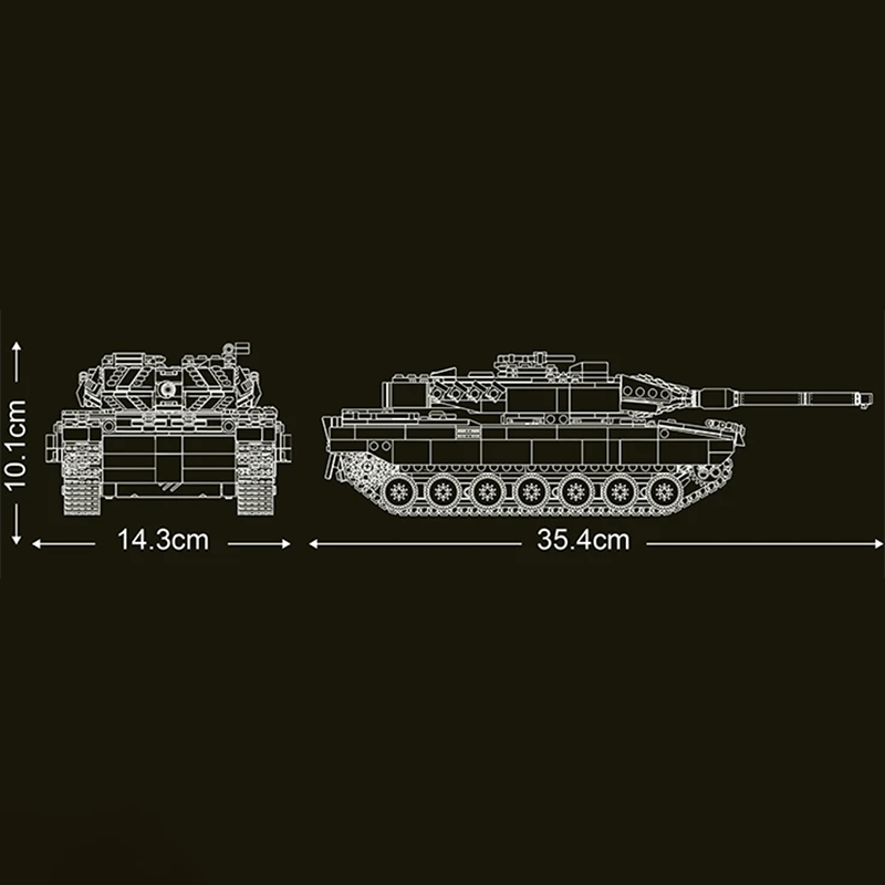 Remote Controlled Leopard Tank | 1090pcs