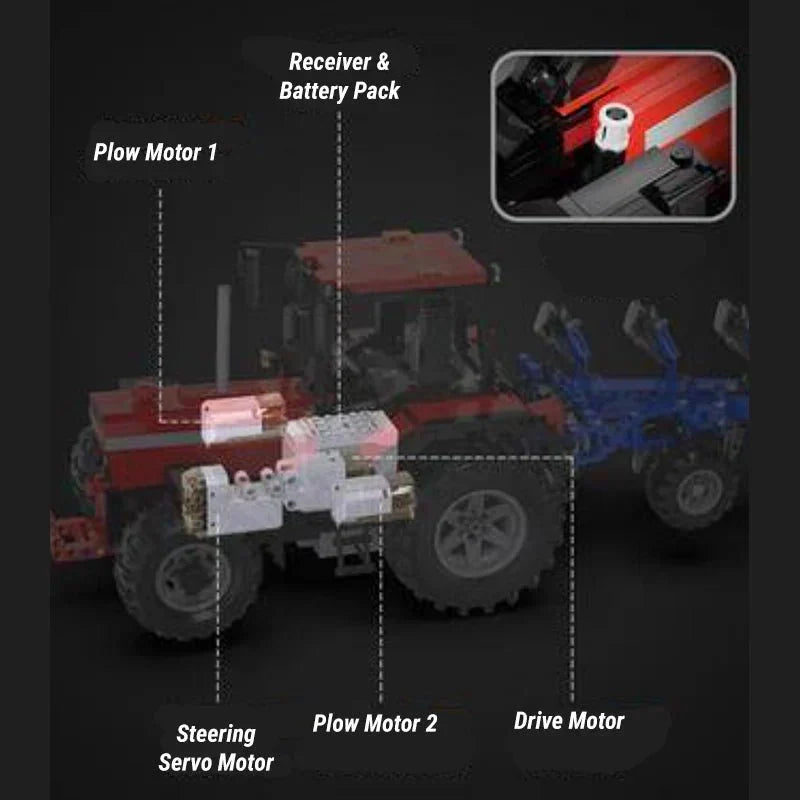 RC Plowing Tractor | 1675pcs