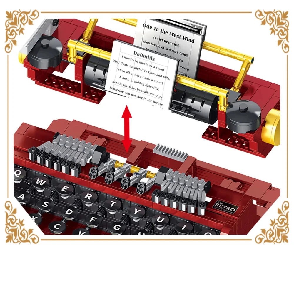 Retro Mechanical Typewriter | 1160pcs