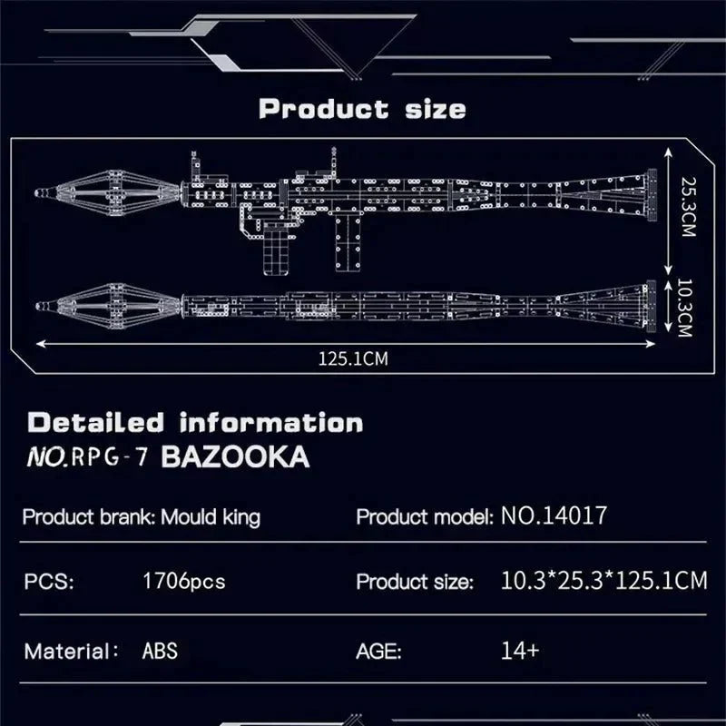 RPG Rocket Grenade launcher | 1706pcs