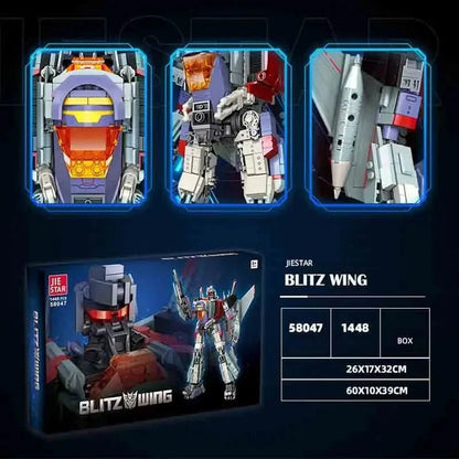 Super Hero Blitz Wing Mecha Robot Warrior Bricks Toy