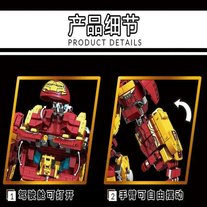 Super Heroes Marvel Iron Hero Warrior Robot Bricks Toy | 1852pcs