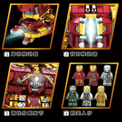 Super Heroes Marvel Iron Hero Warrior Robot Bricks Toy | 1852pcs