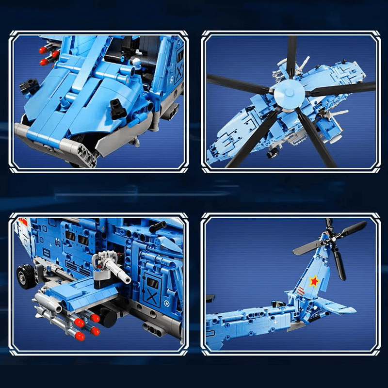 Tactical Gunship Helicopter | 1710pcs