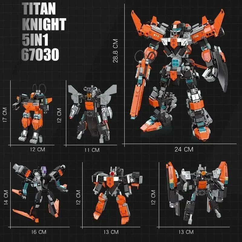 Transformer Titan Knight Mecha Robot Warrior | 996pcs