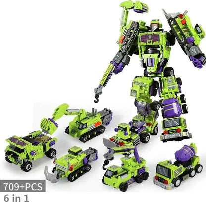 Transformers Mecha Robot Engineering Vehicle Bricks Toy | 709pcs