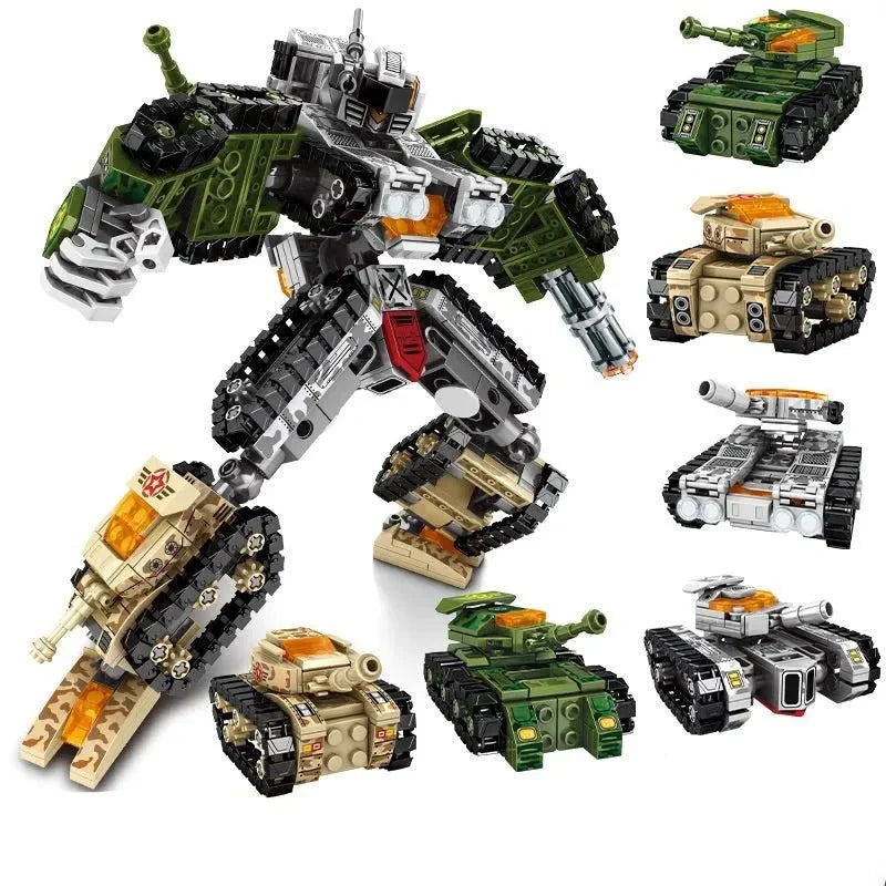 Transformers Mechanical Robot Tank Fighter Bricks Toy | 894pcs