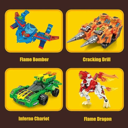 Transforming Flaming War Mecha Robot | 717pcs